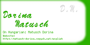 dorina matusch business card